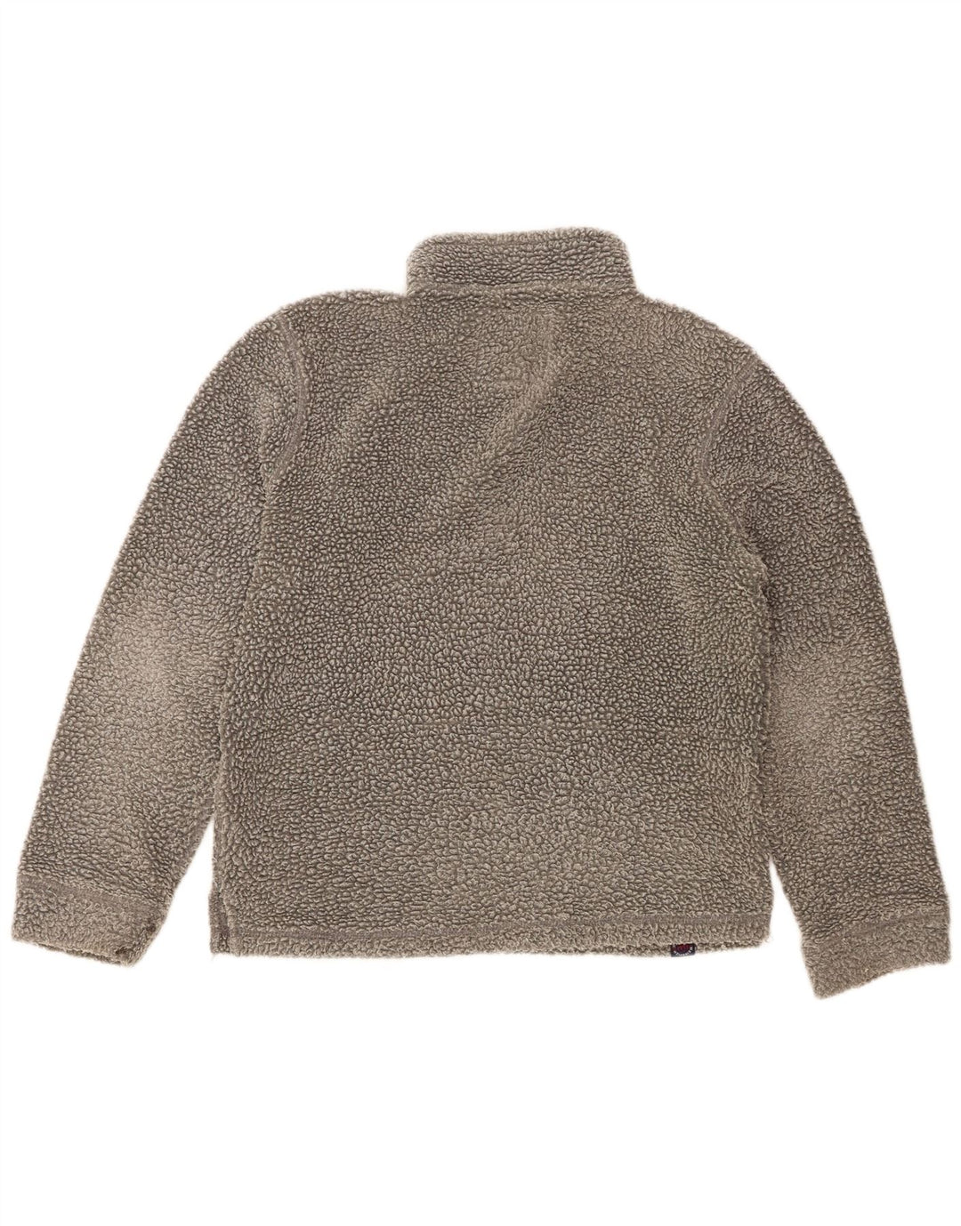 Weird Fish Mens Zip Neck Fleece Jumper Pequeno Poliéster Cinzento