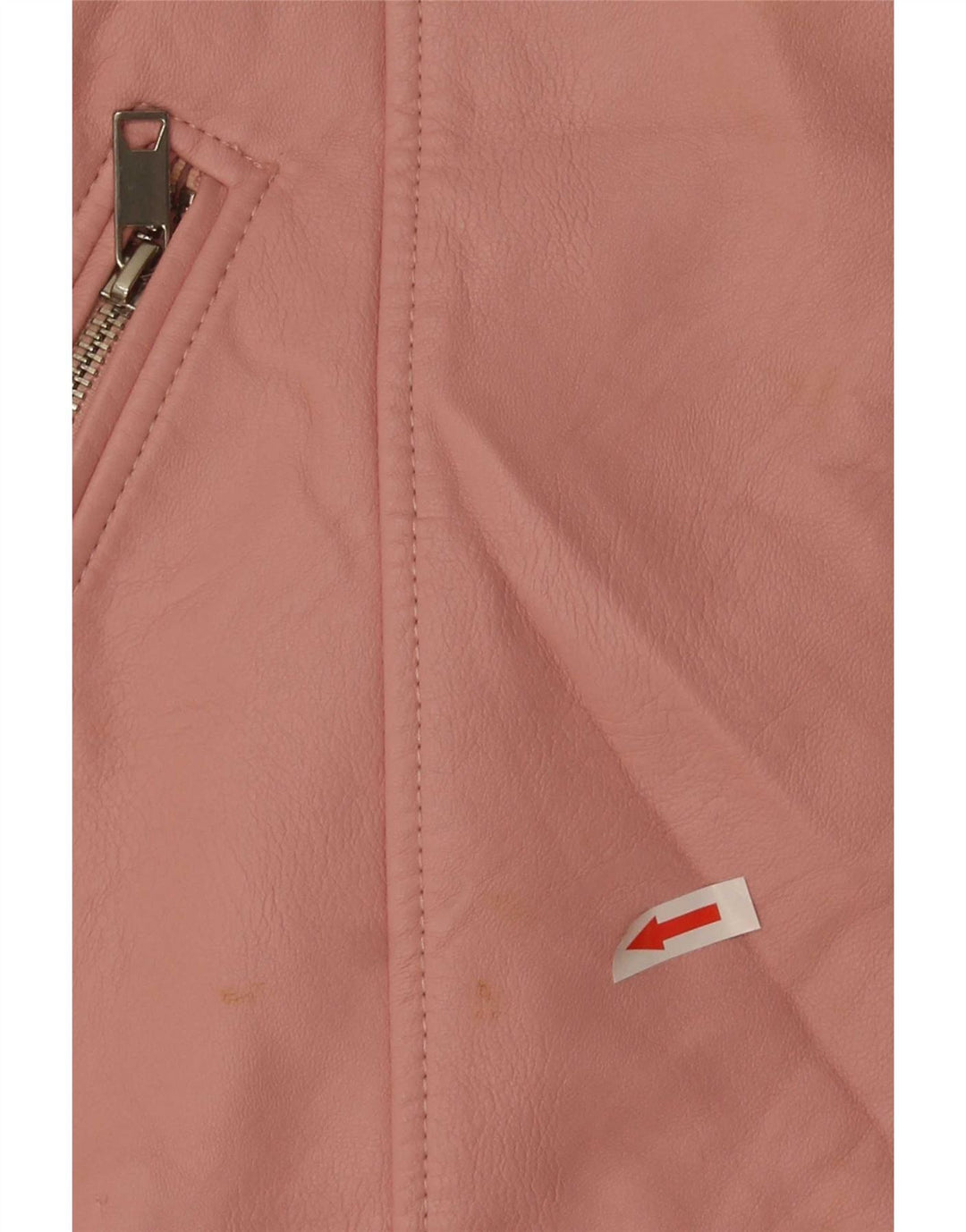 Zara Jaqueta de couro sintético para meninas 13-14 anos poliéster rosa