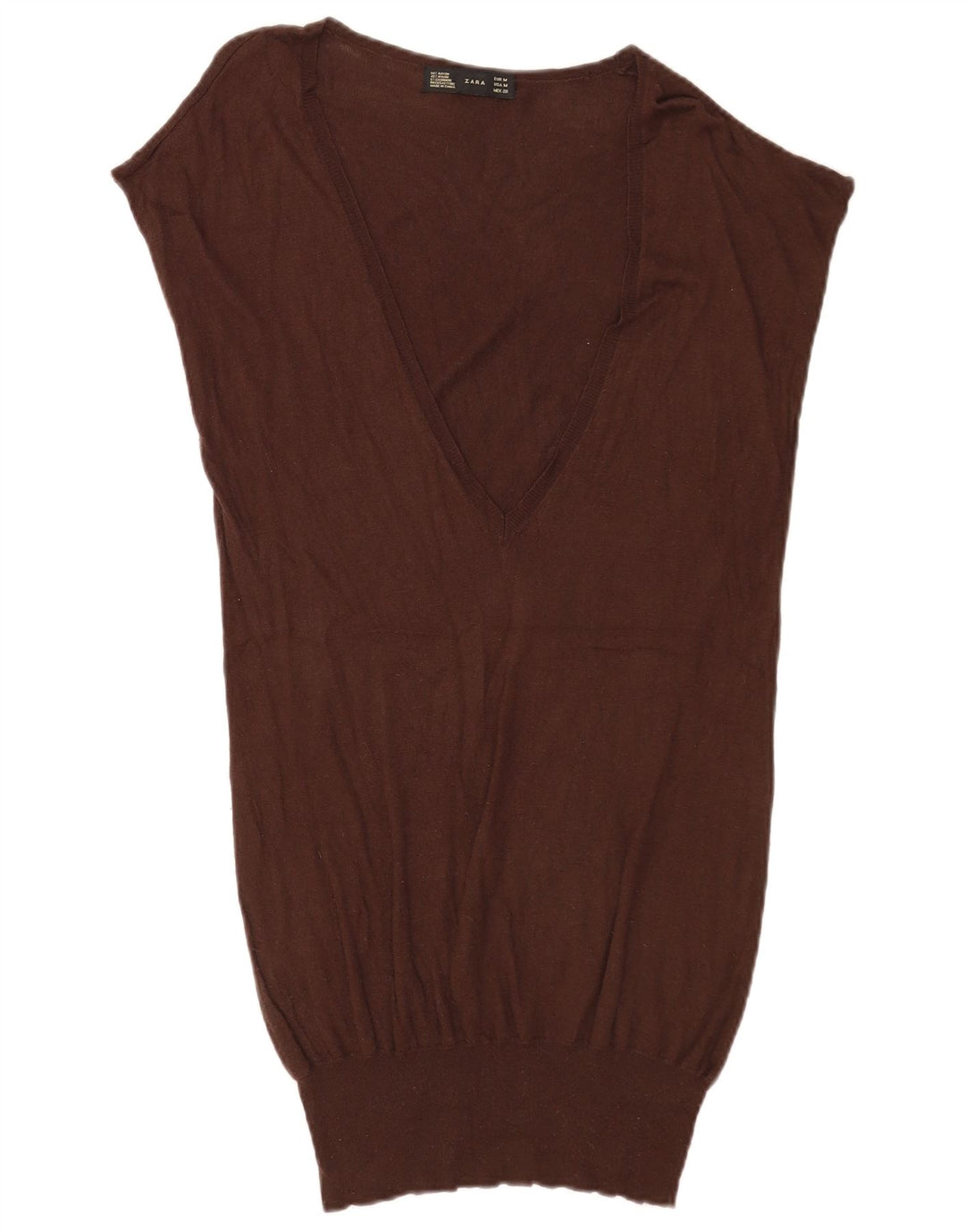Zara Regata feminina com palangre e colete médio marrom rayon