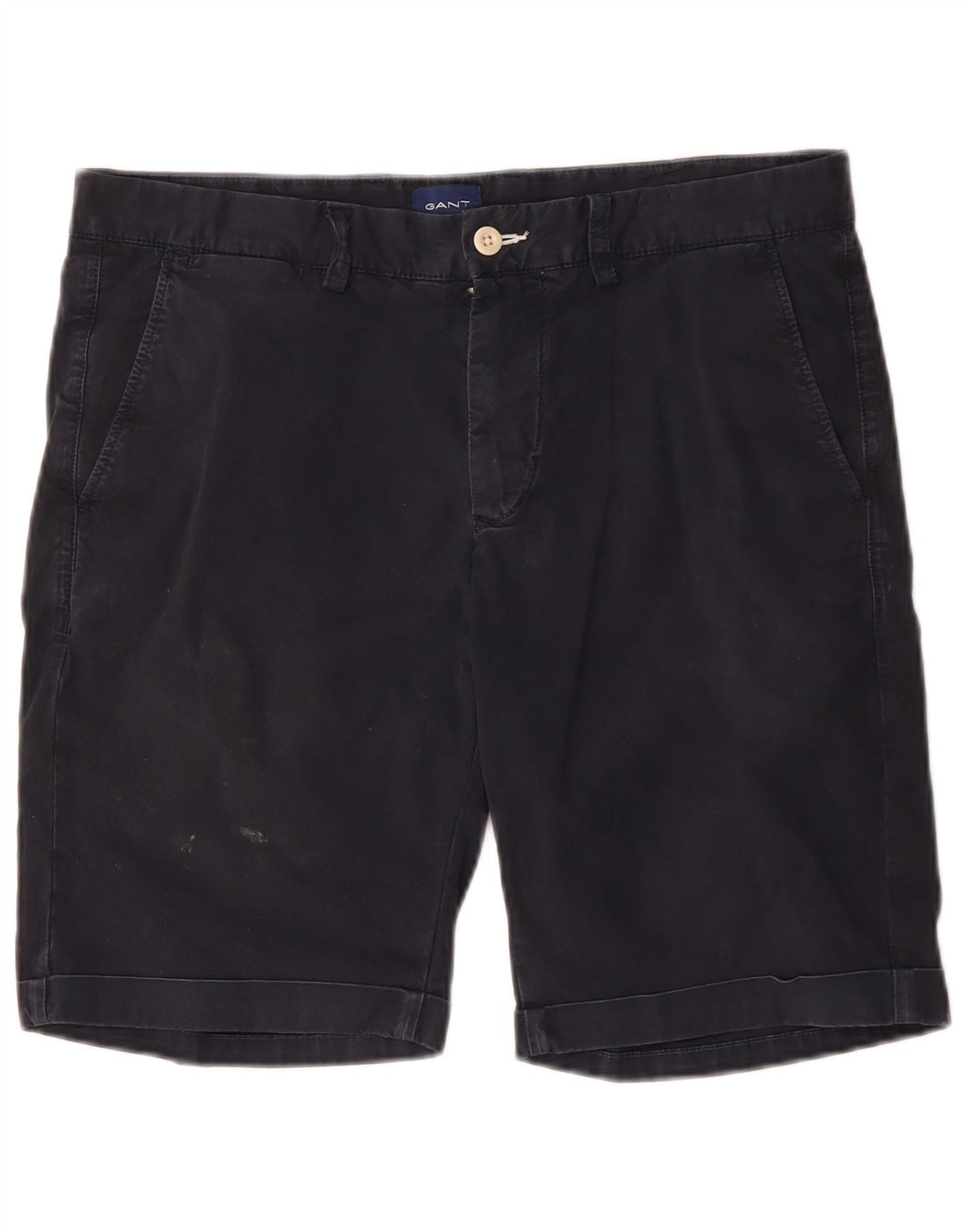Gant Mens Regular Fit Chino Shorts W32 Médio Algodão Azul Marinho