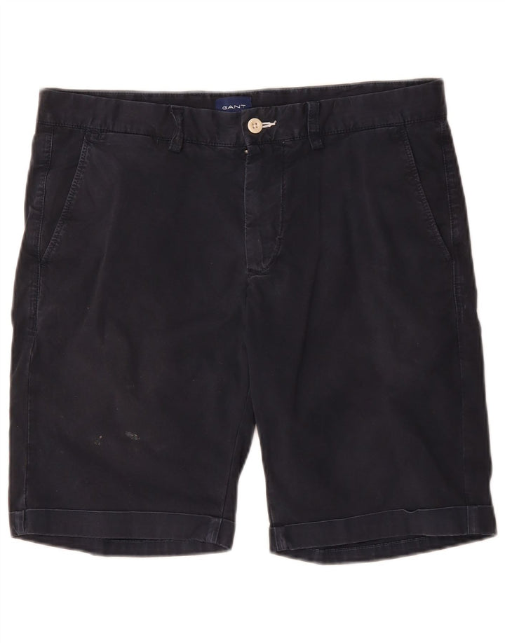 Gant Mens Regular Fit Chino Shorts W32 Médio Algodão Azul Marinho