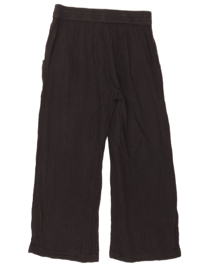 Calça feminina Rip Curl com perna larga e corte médio W30 L24 algodão preto
