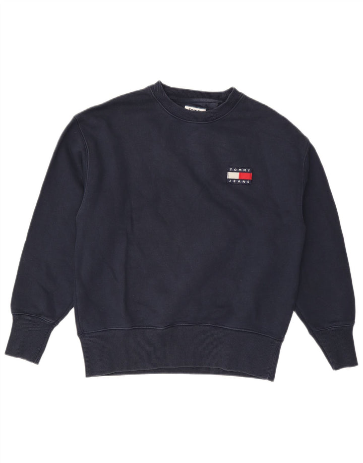 Tommy Hilfiger moletom masculino jumper pequeno algodão azul marinho
