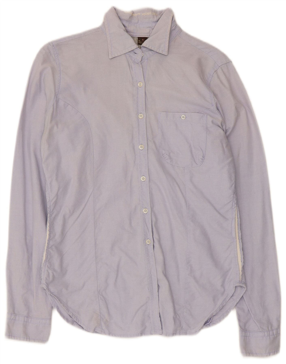 Camisa feminina Napapijri UK 10 algodão azul pequeno
