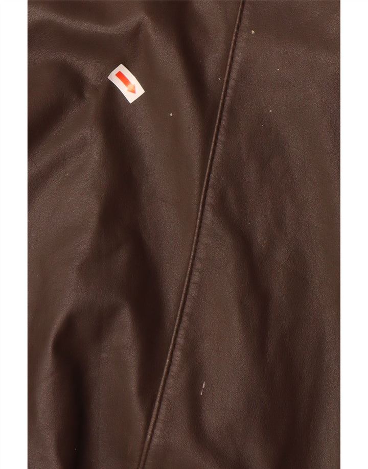 Jaqueta de couro masculina VINTAGE IT 48 couro marrom médio