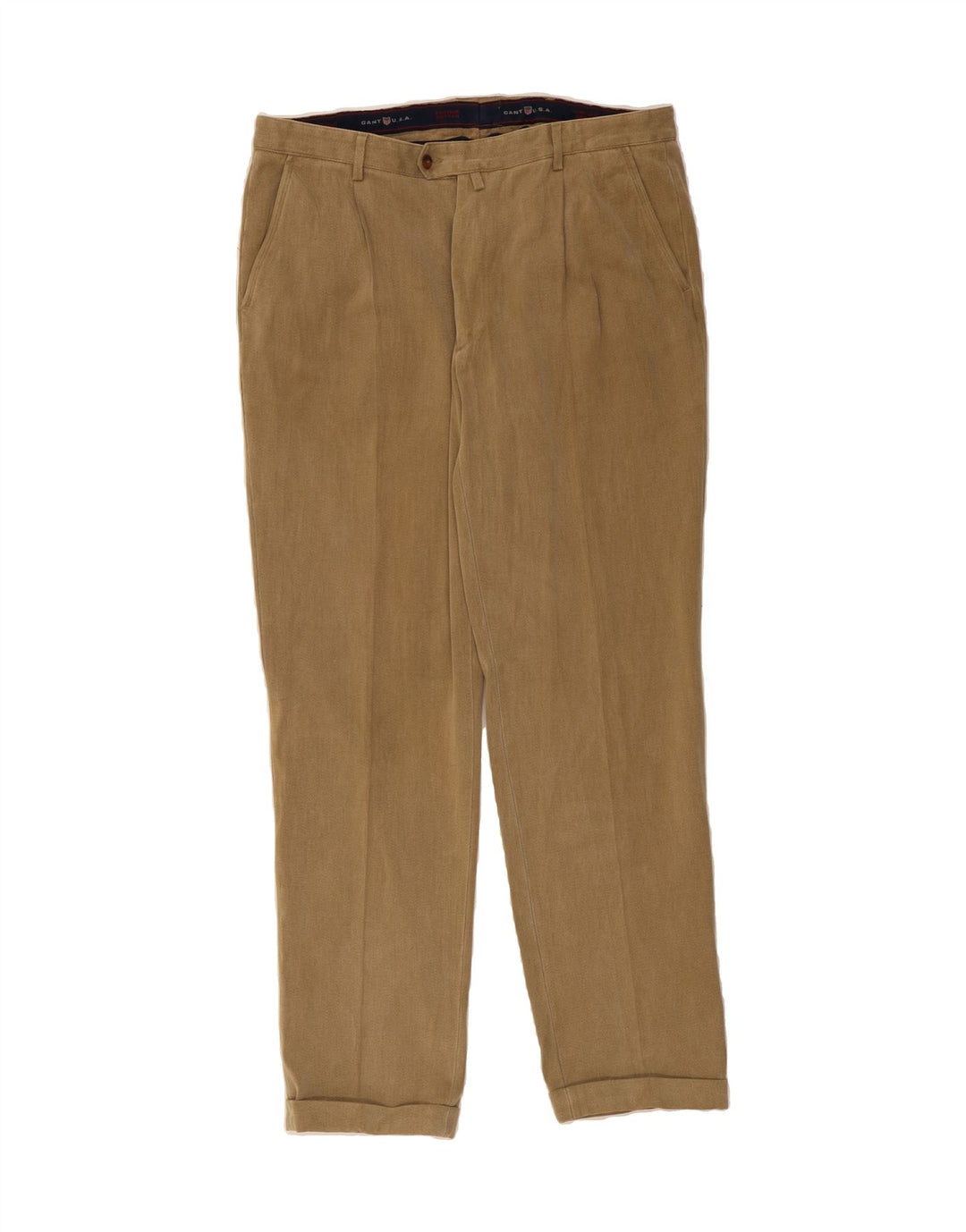 GANT Mens Straight Suit Trousers IT 54 2XL W42 L34 Beige Cotton Vintage Gant and Second-Hand Gant from Messina Hembry 