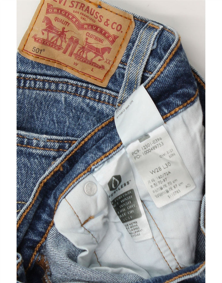 Levi's Masculino 501 Straight Jeans W28 L30 Azul Algodão