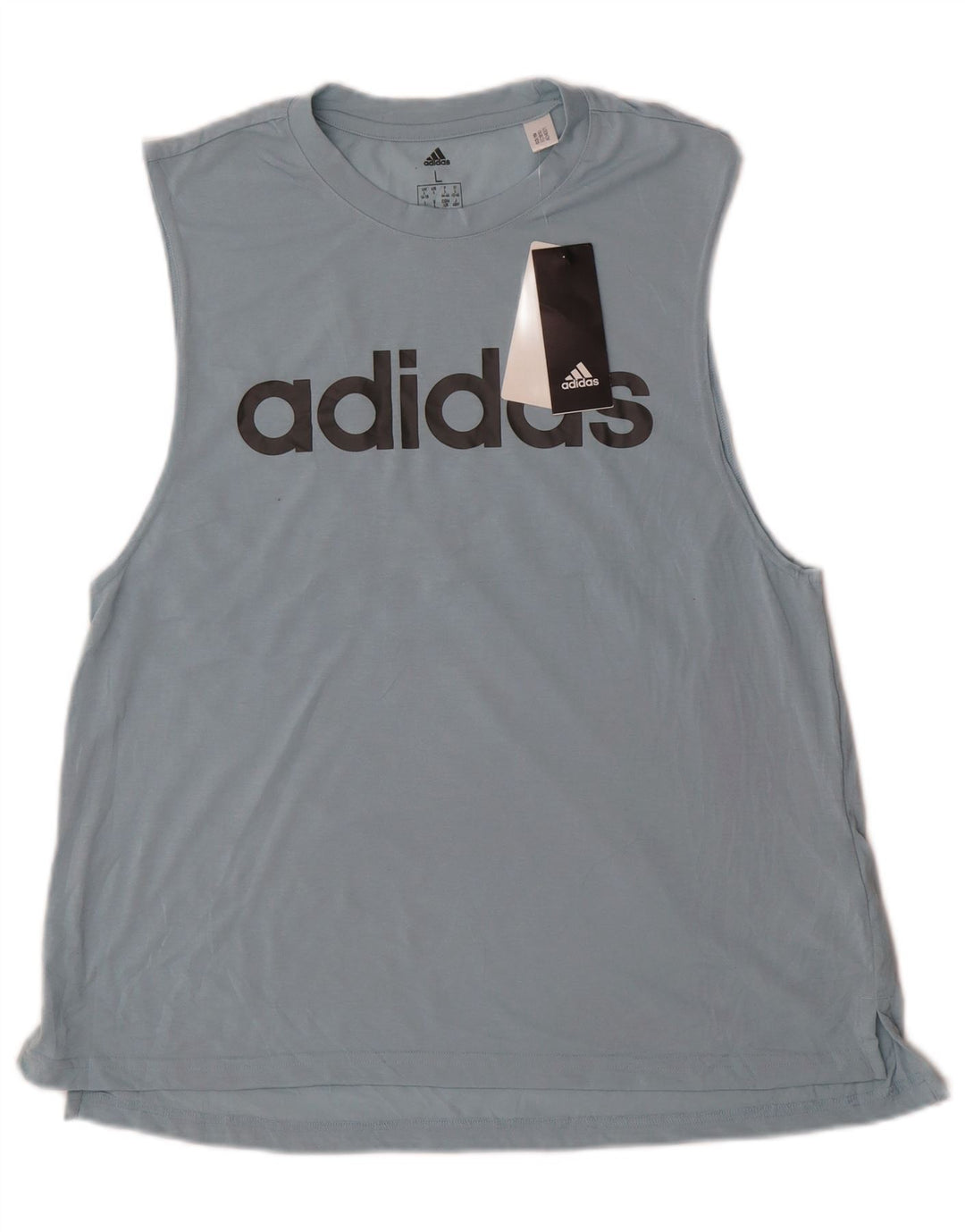Adidas Womens Graphic Vest Top UK 16/18 Grande Azul Poliéster Esportes