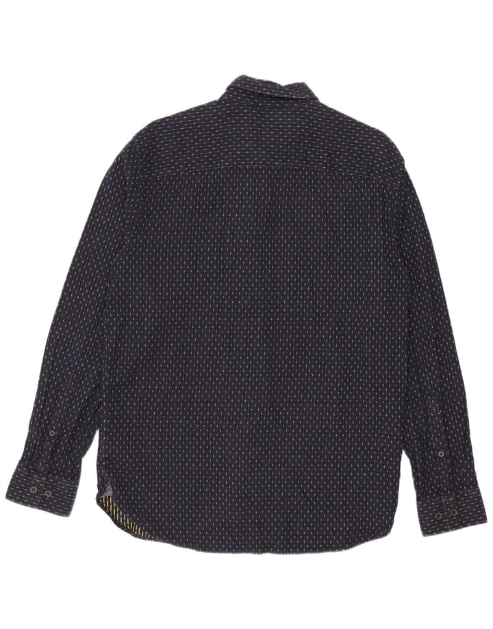 Camisa masculina Joules Classic Fit médio algodão listrado azul marinho