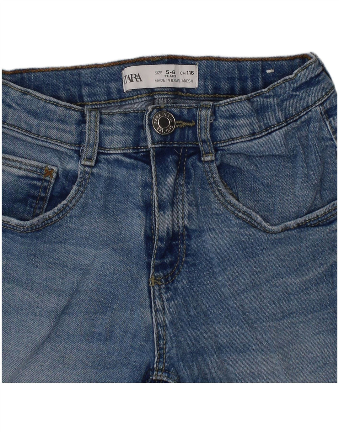 Shorts jeans Zara Boys 5-6 anos W20 azul