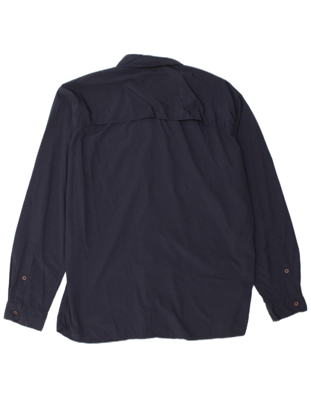 Camisa de viagem masculina Eddie Bauer grande nylon azul marinho