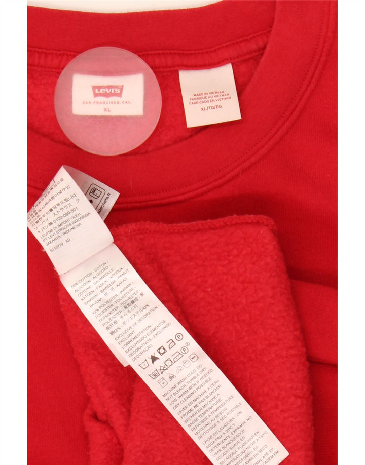 Moletom masculino Levi's Jumper XL vermelho algodão
