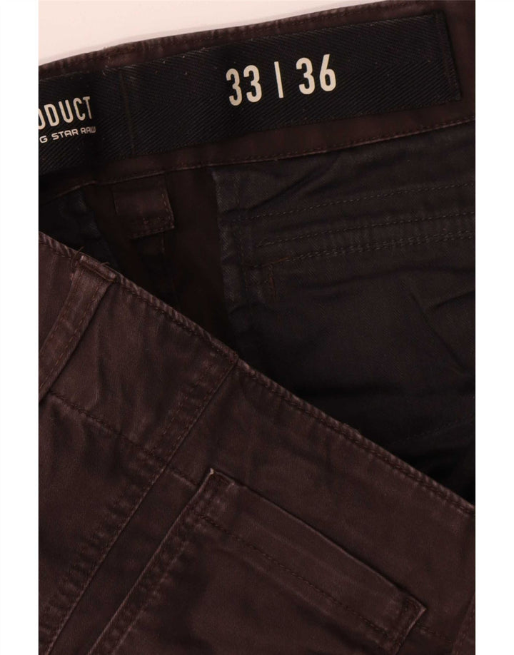 Calça cargo reta masculina G-Star W33 L36 algodão marrom