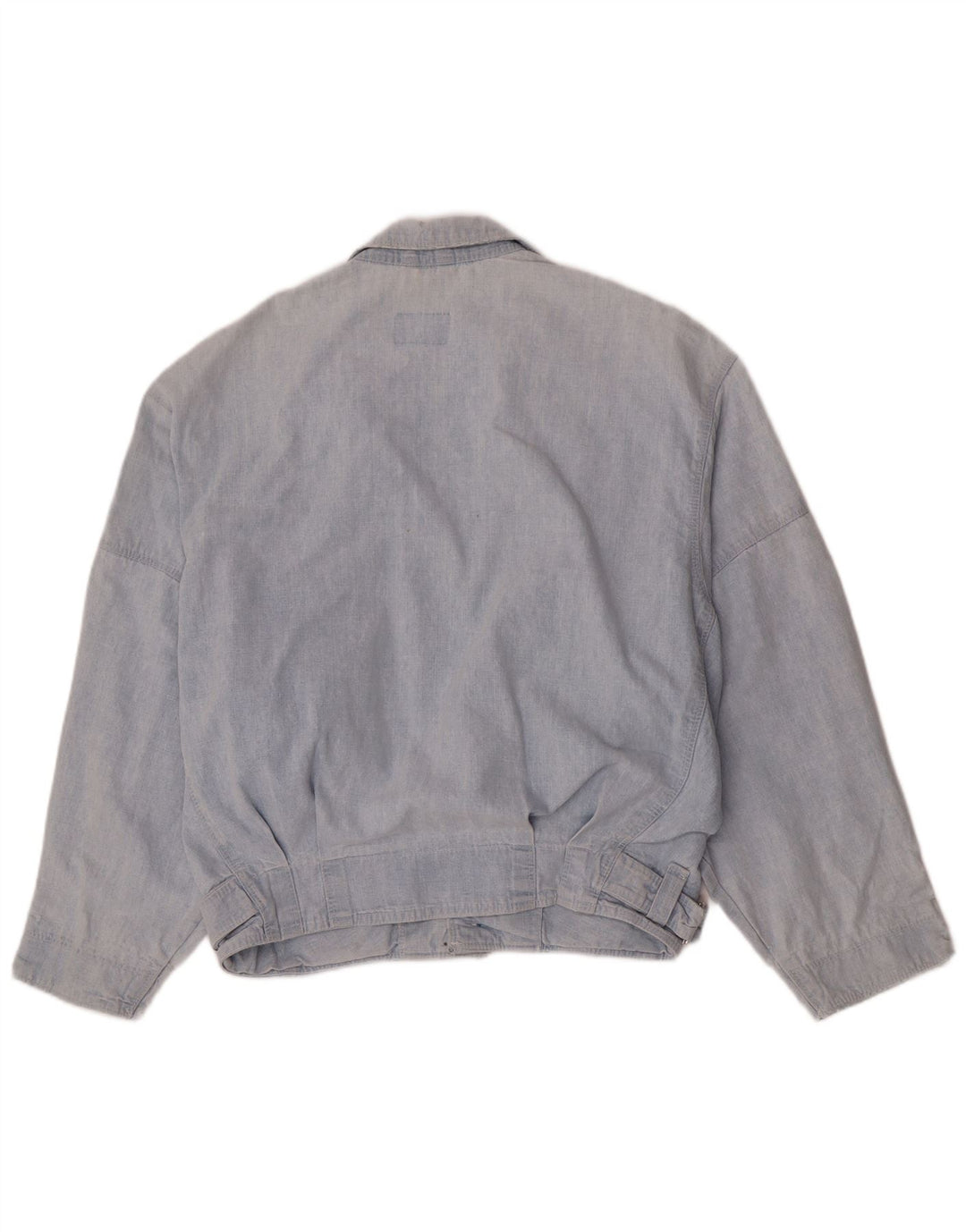 Jaqueta jeans bomber masculina vintage Reino Unido 36 azul pequeno