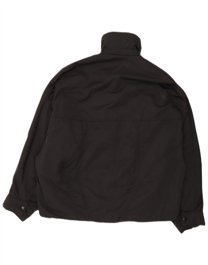 Jaqueta acolchoada grande Zara feminina Reino Unido 6 XS preto nylon
