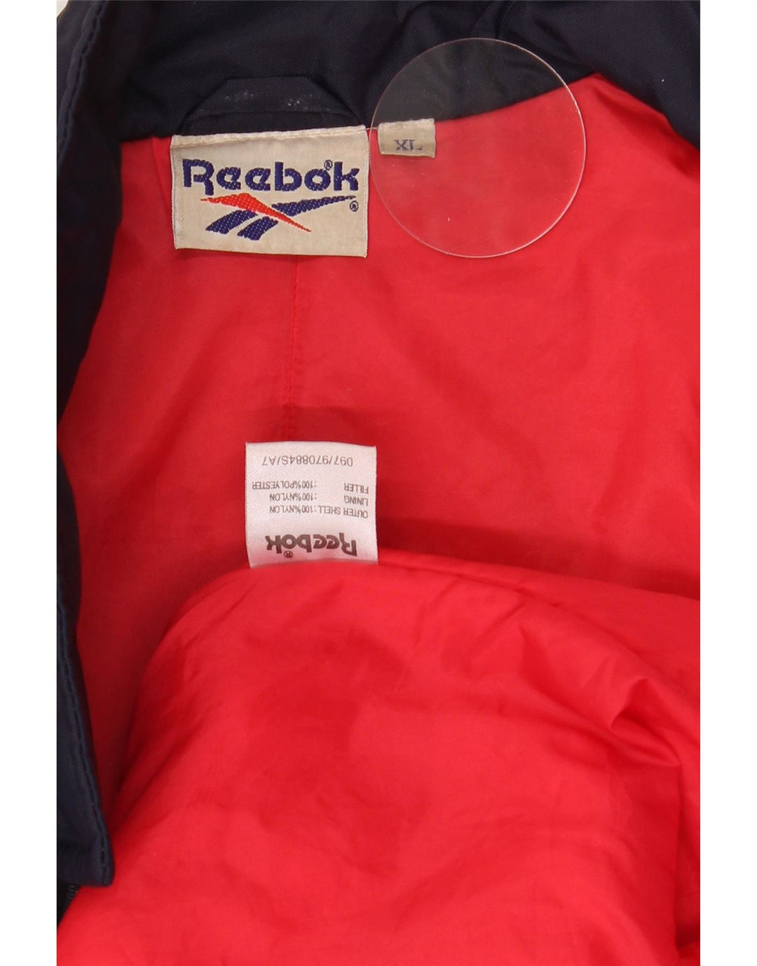 Jaqueta Reebok Graphic Bomber Masculina UK 42 XL Azul Marinho Nylon