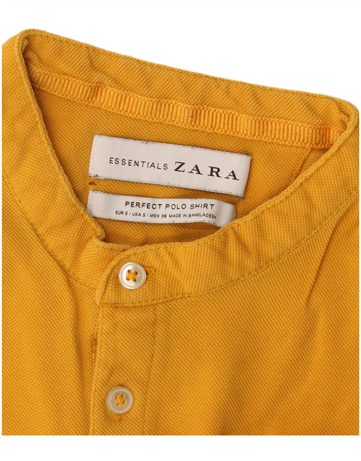 Camisa polo masculina ZARA pequena amarela