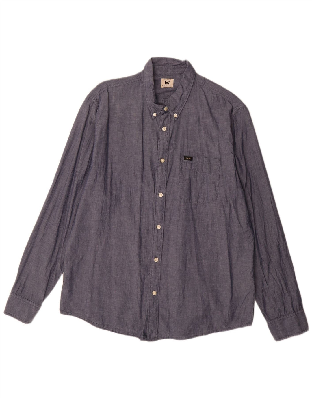 Camisa masculina Lee XL azul marinho algodão