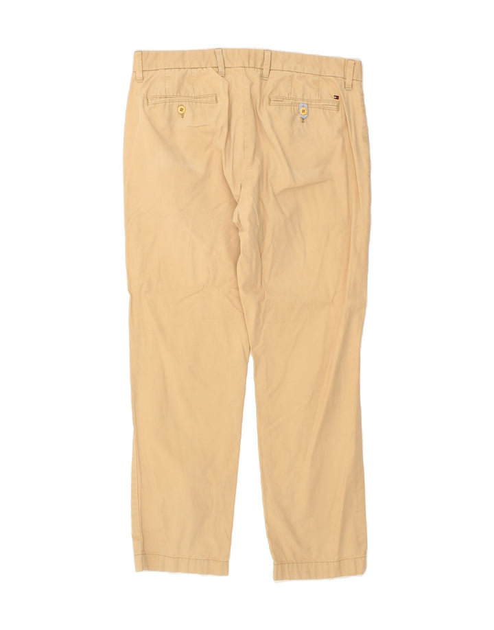 TOMMY HILFIGER Mens Custom Fit Straight Chino Trousers W34 L30  Beige Vintage Tommy Hilfiger and Second-Hand Tommy Hilfiger from Messina Hembry 