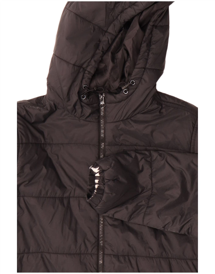 Jaqueta VANS masculina acolchoada com capuz UK 36 pequena preta nylon