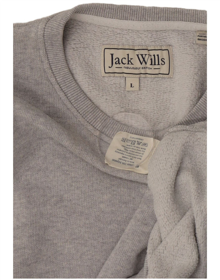 Jack Wills moletom masculino jumper grande algodão cinza
