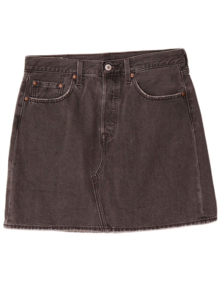 Mini saia jeans feminina LEVI'S W30 algodão marrom médio