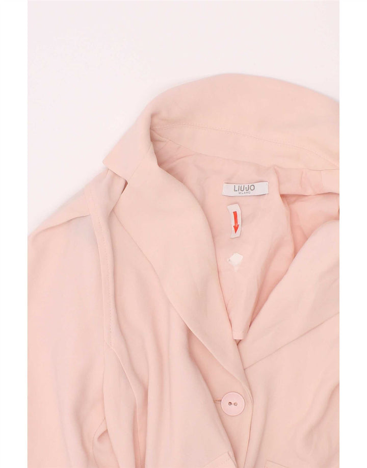 Liu Jo Jaqueta blazer feminina com 1 botão 7-8 anos rosa poliéster