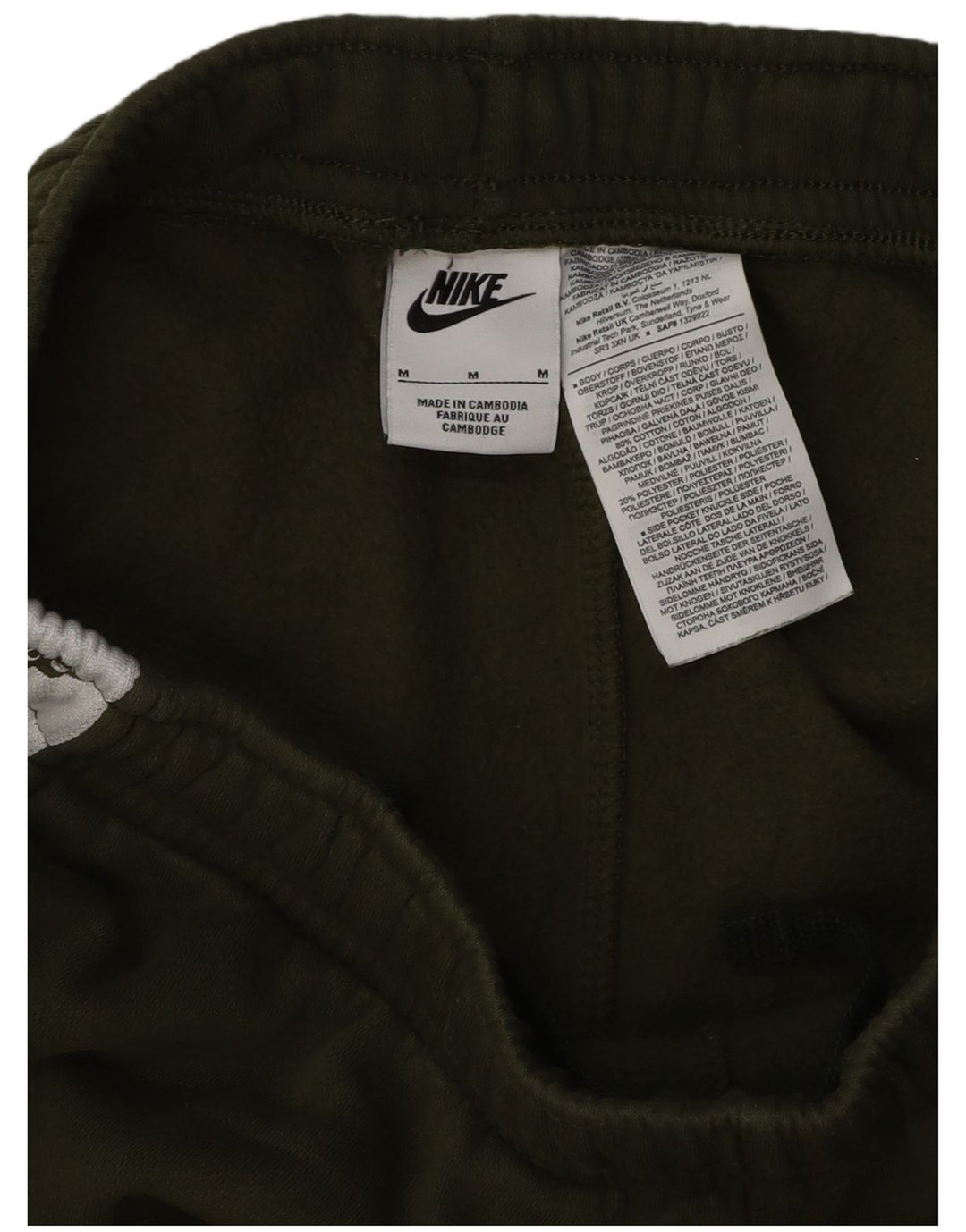 Nike masculino gráfico calças de treino joggers médio cáqui colorblock
