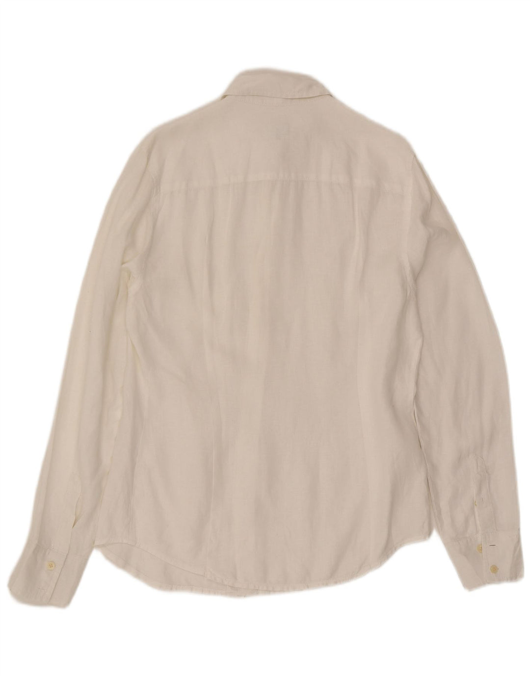 Camisa masculina Calvin Klein Jeans de linho branco médio