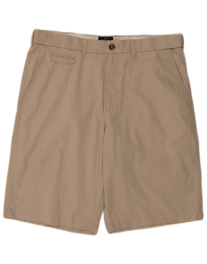 Shorts masculino Marks & Spencer Blue Harbor Chino W36 grande algodão bege