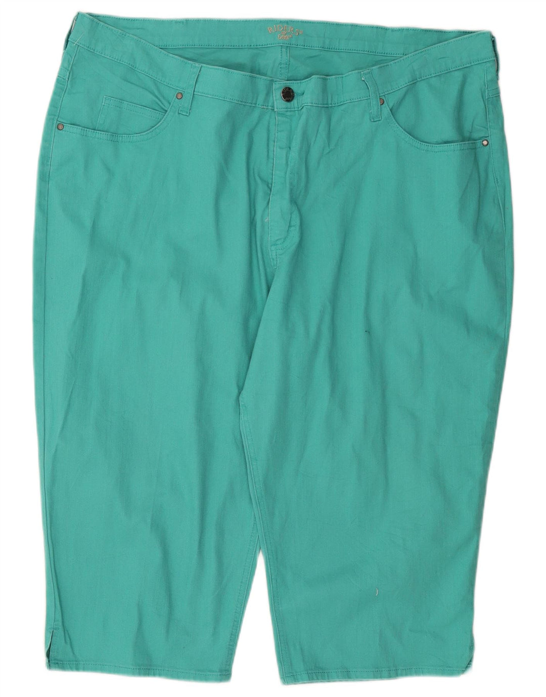 Lee Womens Riders Capri Calças W44 L18 Turquesa