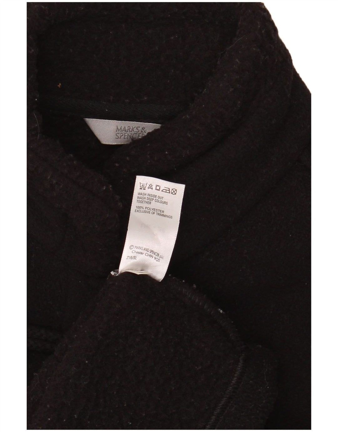 Casaco Duffle Feminino Oversized Marks & Spencer Reino Unido 20 2XL Poliéster Preto