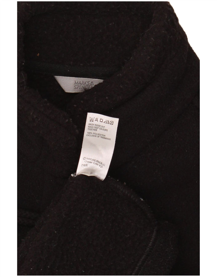 Casaco Duffle Feminino Oversized Marks & Spencer Reino Unido 20 2XL Poliéster Preto