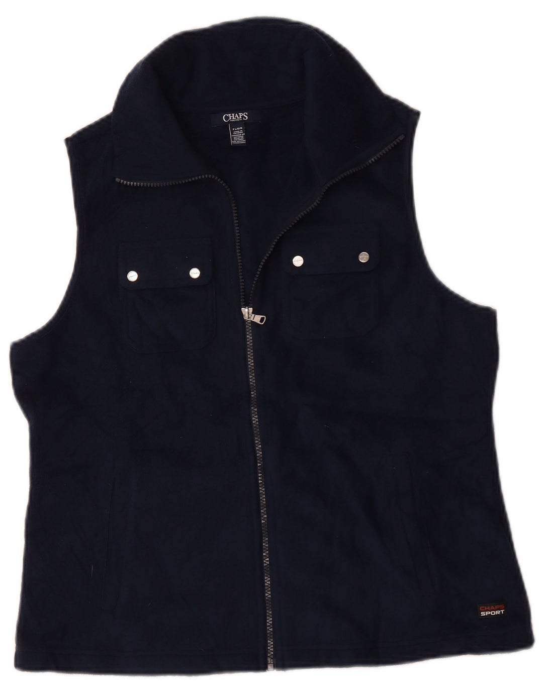 Chaps Womens Petite Fleece Gilet UK 16 Grande Poliéster Azul Marinho