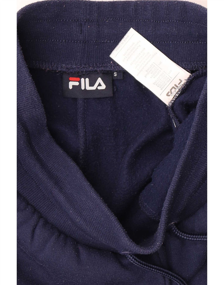 Calça de treino masculina Fila joggers pequeno poliéster colorblock azul marinho