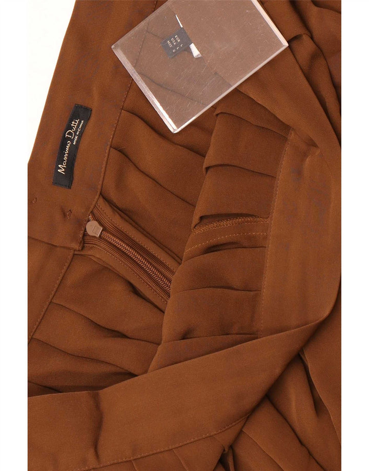 Calça Cullotes Capri Massimo Dutti Feminina Grande W32 L22 Marrom Poliéster