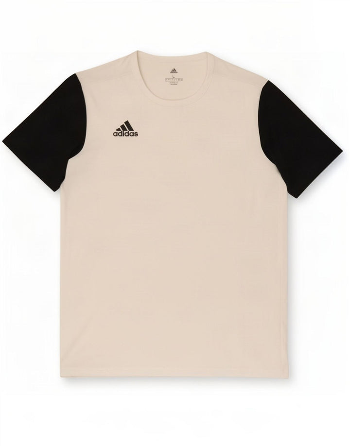 Camiseta masculina Adidas Climalite Top grande bloco colorido branco