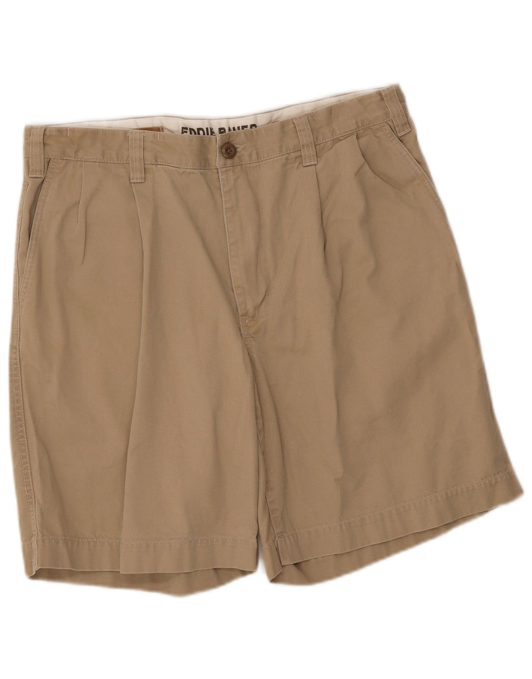 EDDIE BAUER Masculino Pegged Chino Shorts W36 Grande Algodão Bege