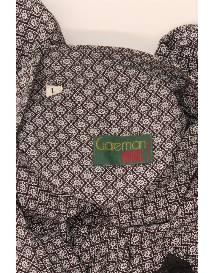 Camisa masculina VINTAGE grande preta geométrica