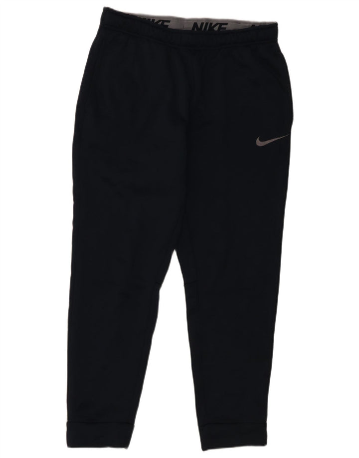 Calça de treino masculina Nike Therma-Fit de poliéster azul marinho médio