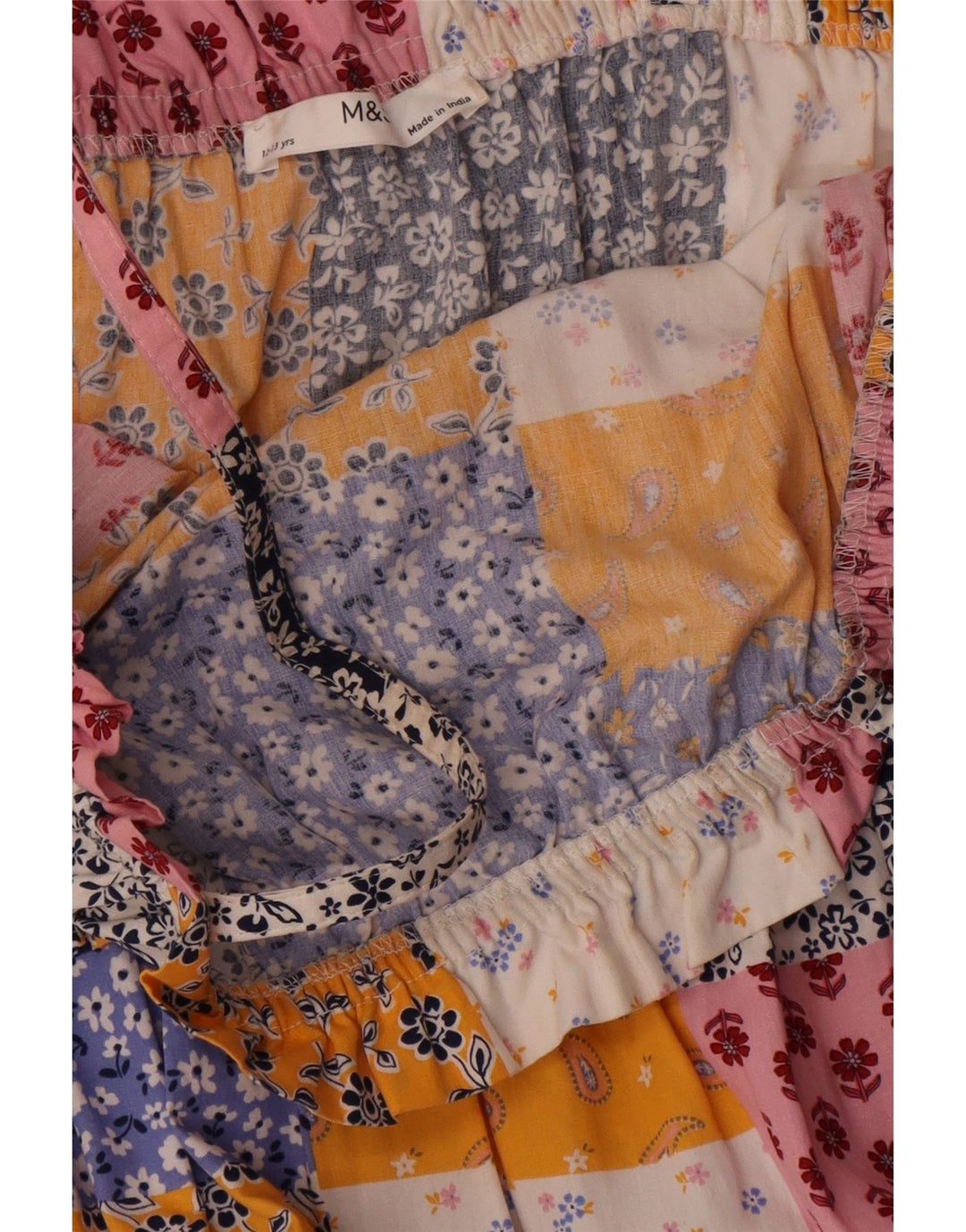 Vestido de verão para meninas Marks & Spencer 12-13 anos patchwork multicolorido de algodão