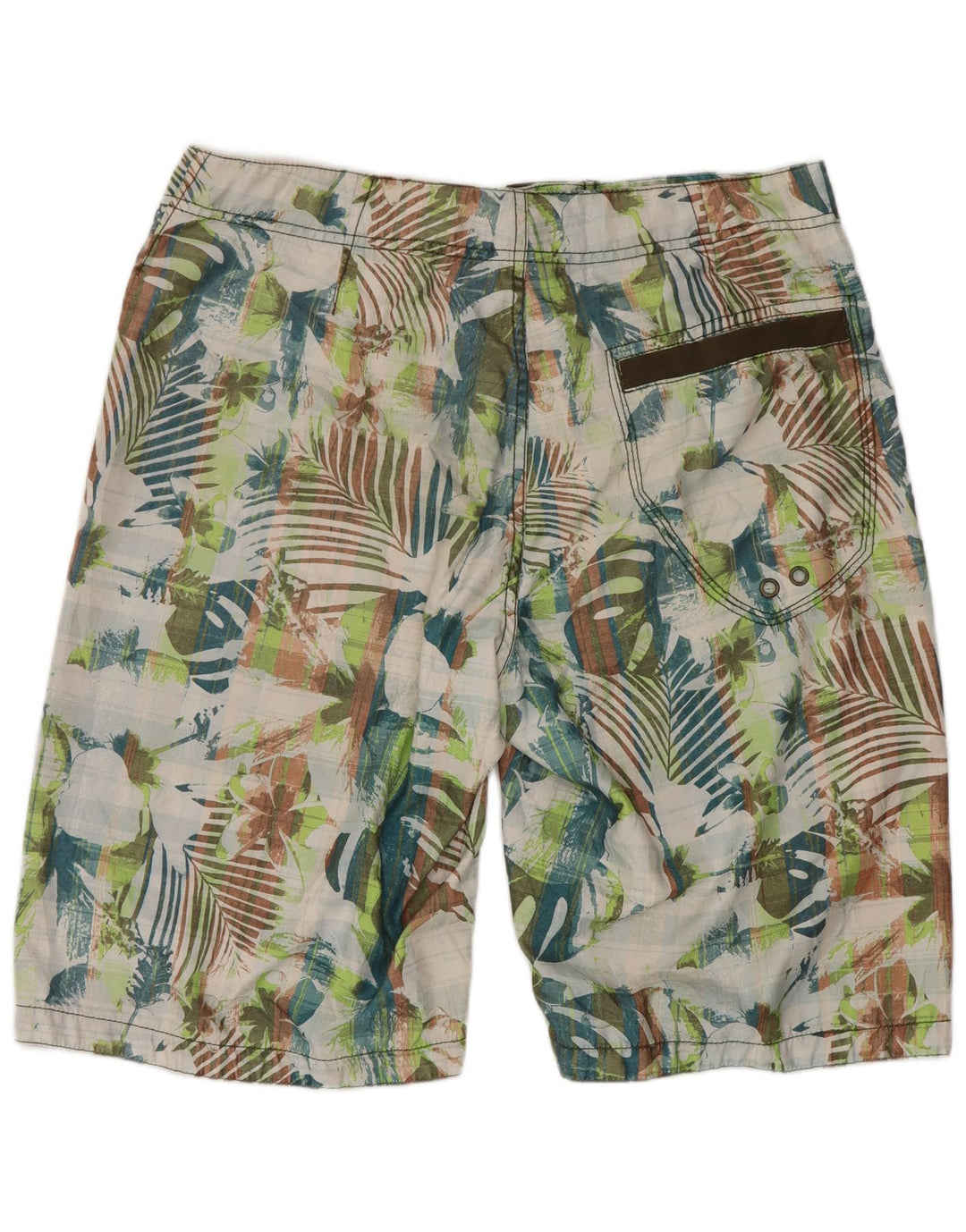 Poliéster floral colorido grande do short de natação dos homens gordos da cara