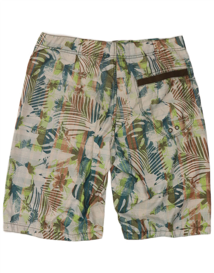 Poliéster floral colorido grande do short de natação dos homens gordos da cara