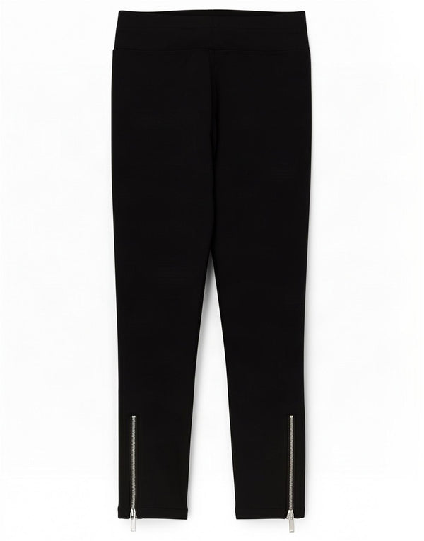 Zara Calça feminina skinny cortada média W28 L24 preta