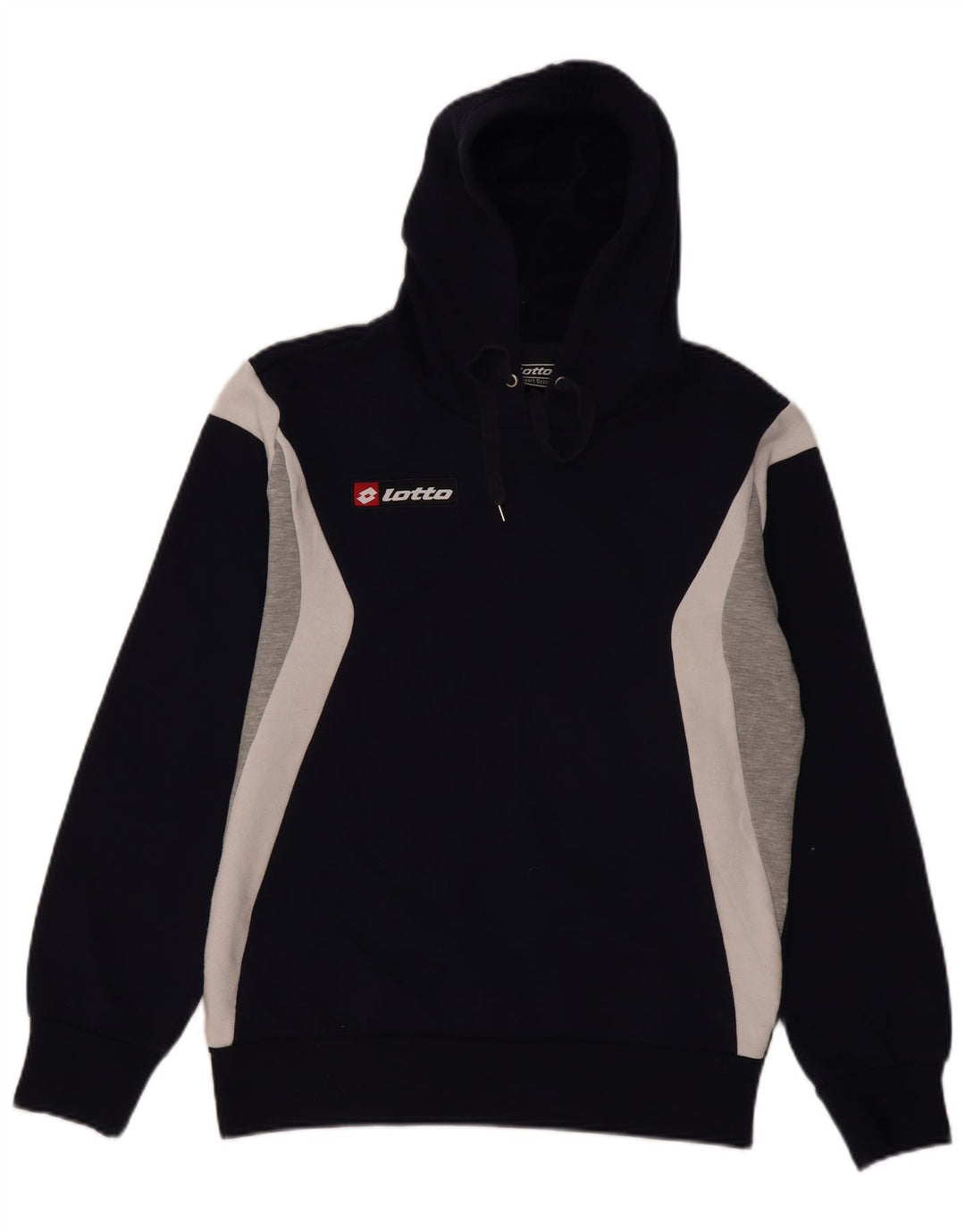 LOTTO moletom com capuz masculino grande bloco colorido azul marinho