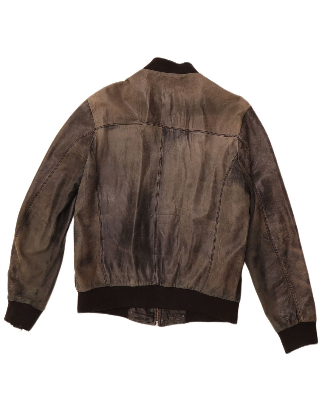 Jaqueta de couro masculina VINTAGE UK 38 média preta