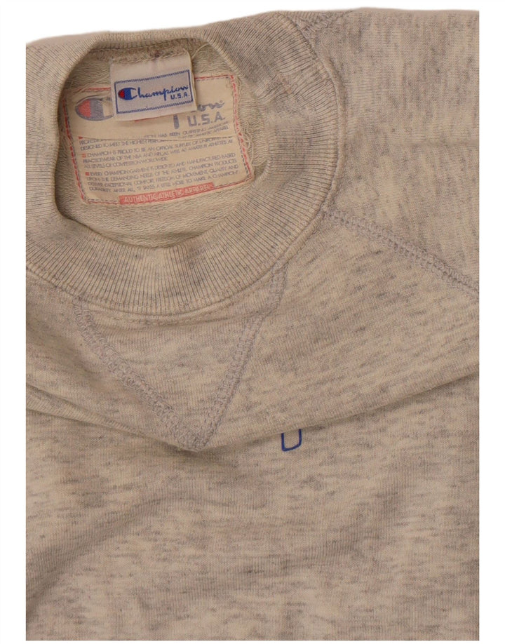 Jumper de moletom gráfico oversized feminino Champion 9-10 anos cinza médio