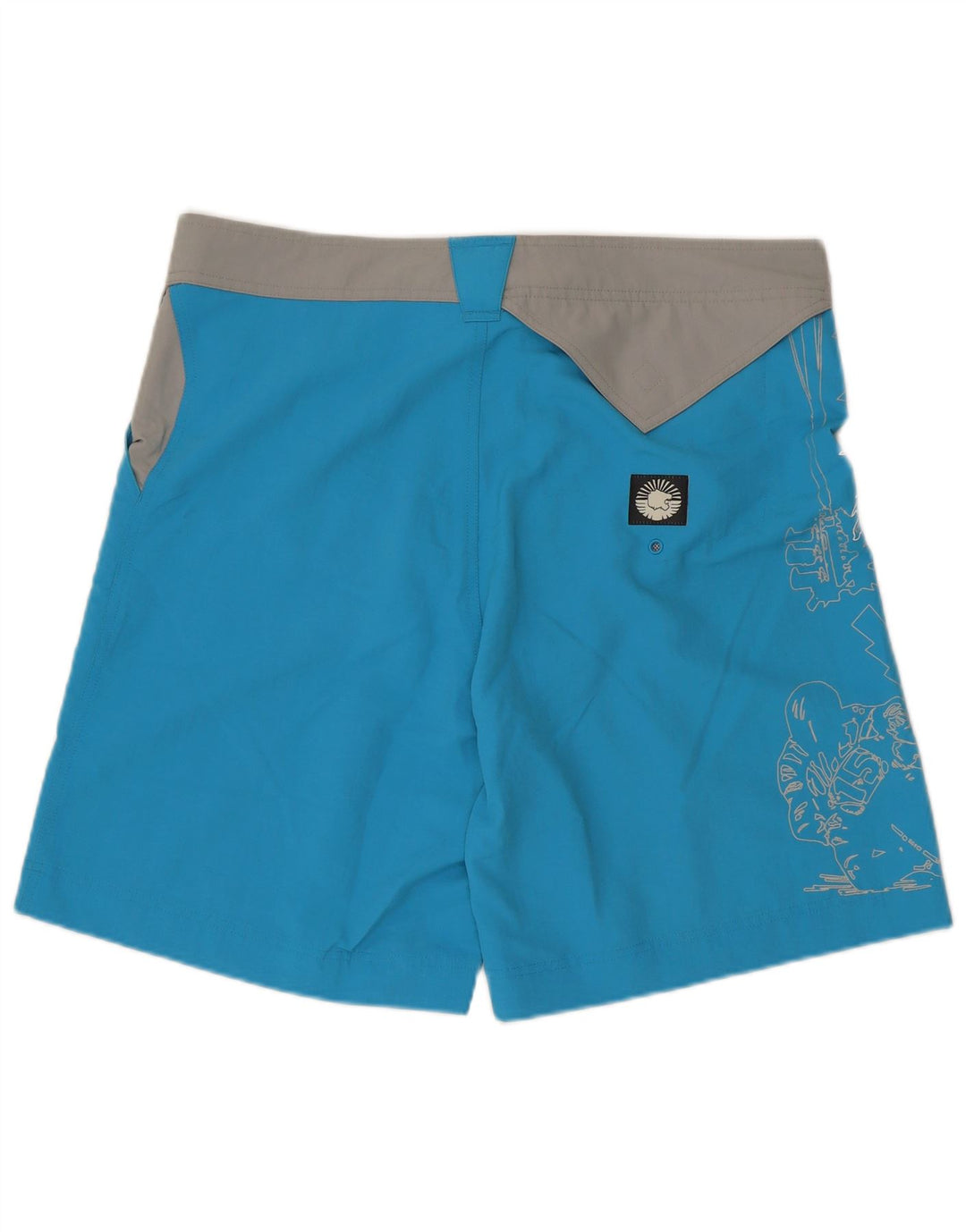 Shorts de natação masculinos Puma Graphic grande azul poliéster