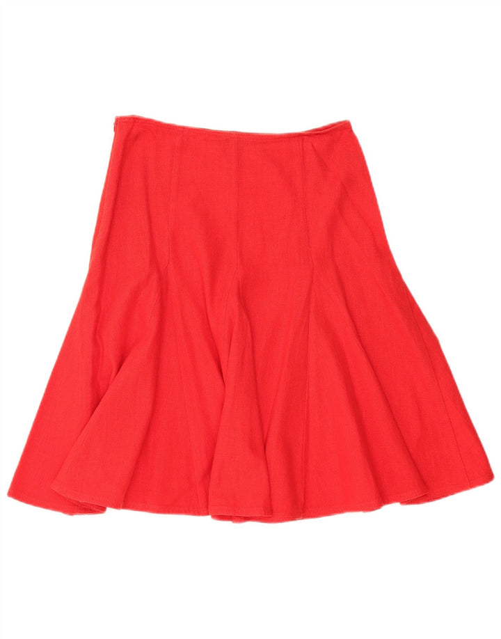 Saia larga feminina Moschino IT 40 pequena W28 vermelha
