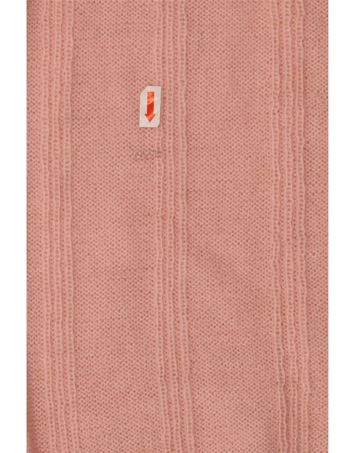 Suéter feminino VINTAGE com decote em V UK 18 XL rosa